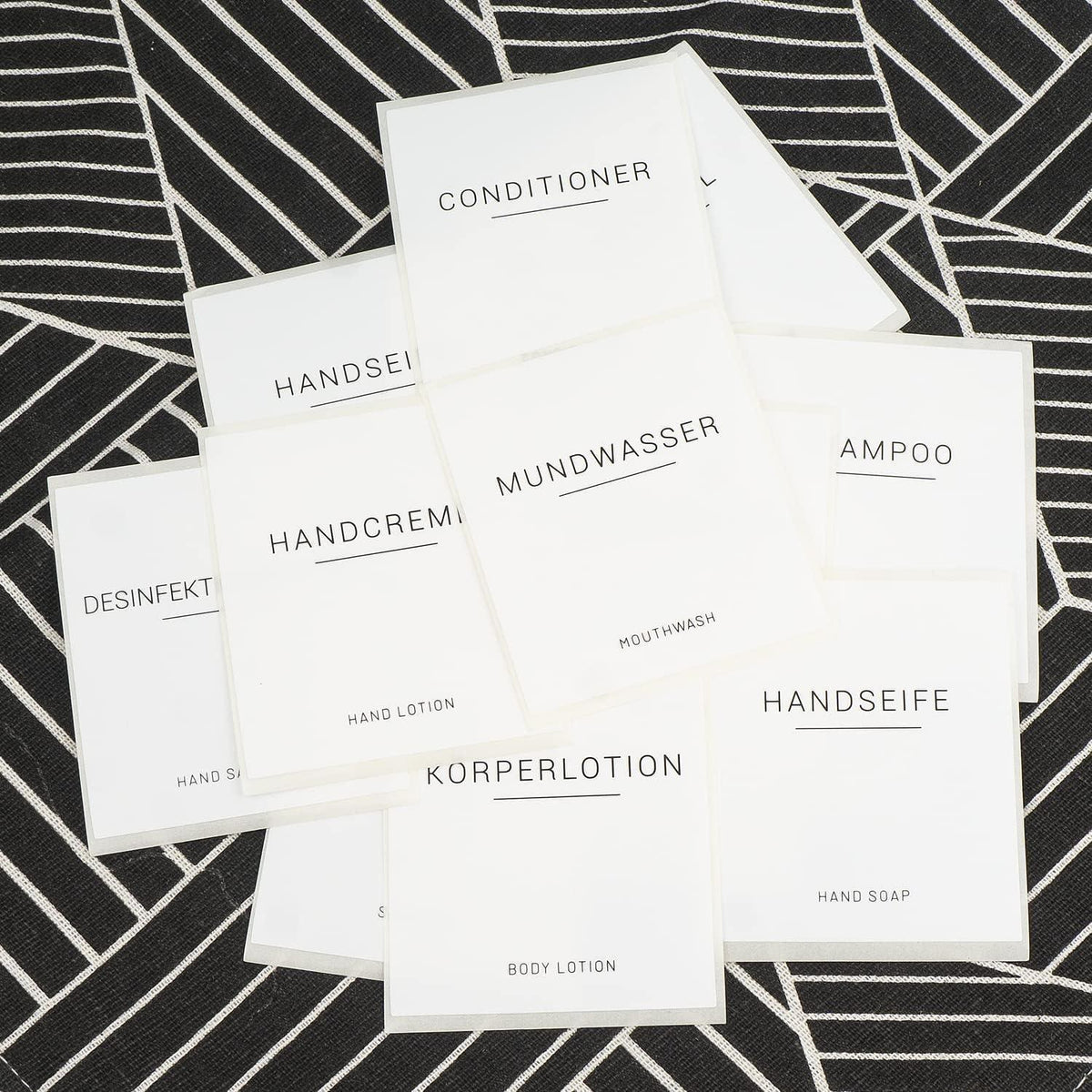 Wasserdichte Flaschenetiketten Set für Küche & Bad