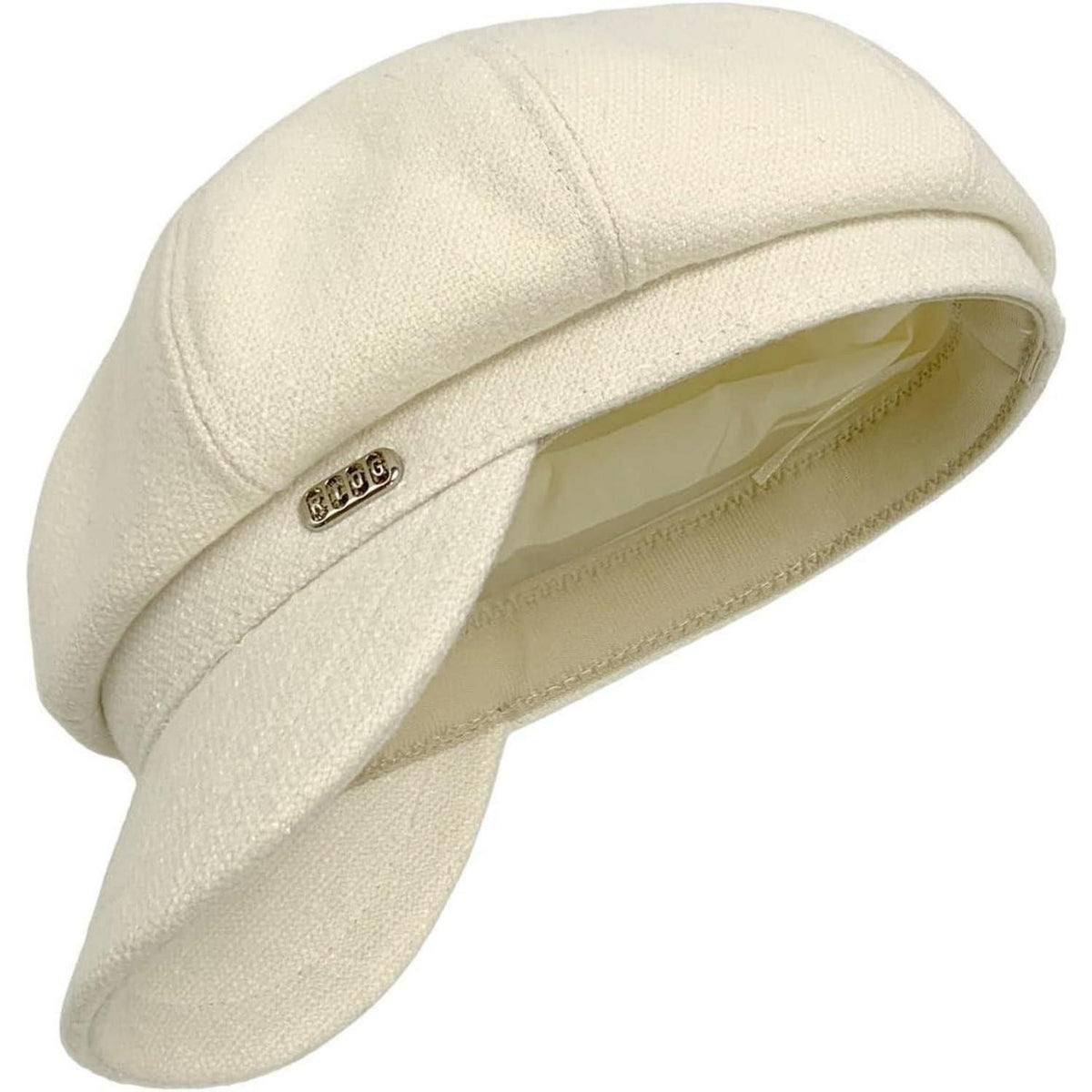 Vintage Baskenmütze Damen - Warme Winter Mütze Beige