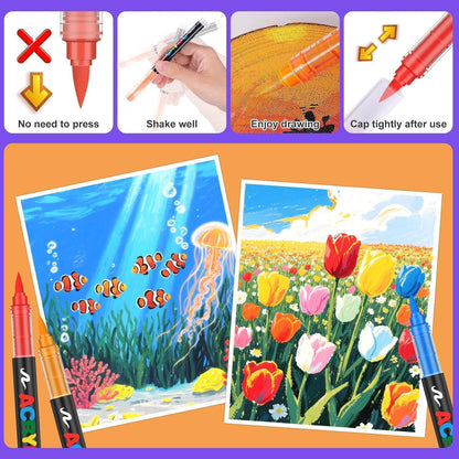 288 Acrylstifte Set wasserfest – Vielseitig zum Bemalen & Basteln