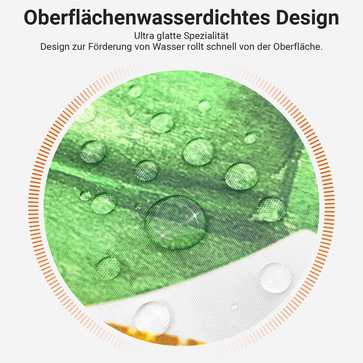 Goldrandiger Duschvorhang Bambusblätter 200x200 cm