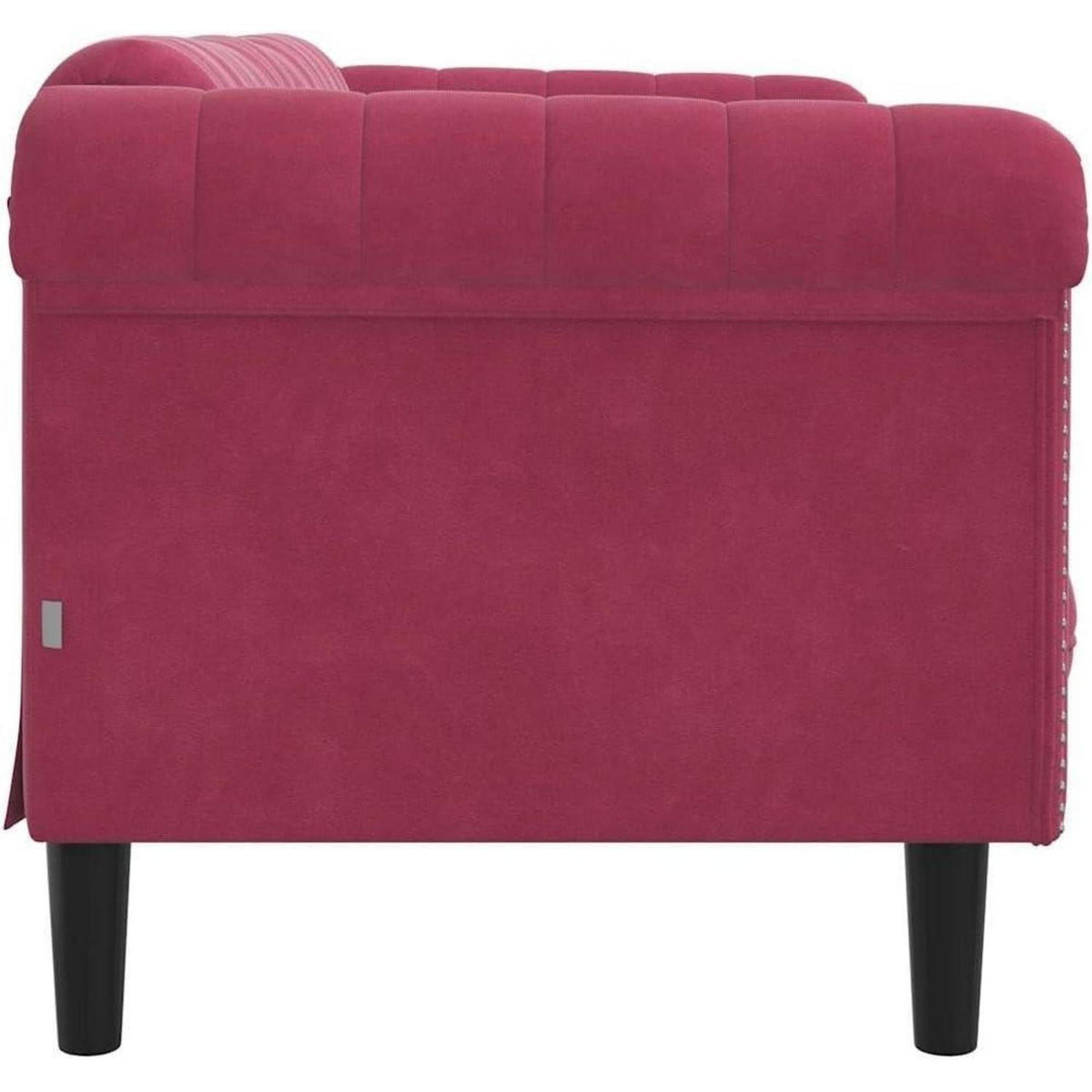 2-Sitzer Sofa Weinrot Samt mit Schlaffunktion