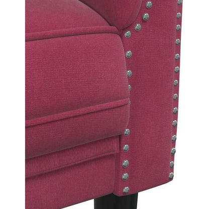 2-Sitzer Sofa Weinrot Samt mit Schlaffunktion