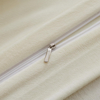 Flauschige Winterbettwäsche 200x220 Beige Creme 3-teilig