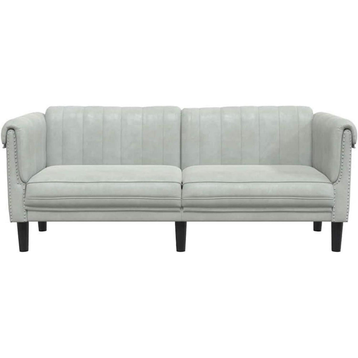 2-Sitzer Sofa Hellgrau Samt – Bequemer Sessel für Wohnzimmer