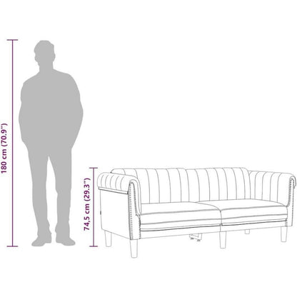 2-Sitzer Sofa Braun Kunstleder – Gemütlicher Sessel für Wohnzimmer