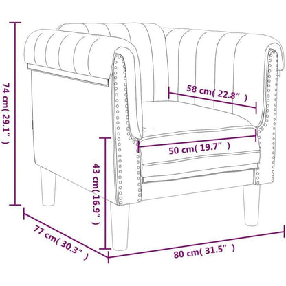 Dunkelgrauer Samt Sessel – Wohnzimmer Sofa Einzelsofa