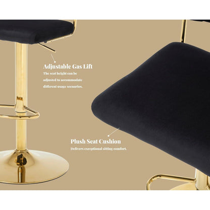 Barhocker Set 4er – Drehbar, Höhenverstellbar, Samt & Geflochten