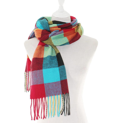 Karierter Schal Damen Herren, Tartan Winterschal 190cm, warm & weich