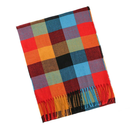 Karierter Schal Damen Herren, Tartan Winterschal 190cm, warm & weich