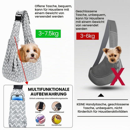 Hundetragetasche 7,5kg – Tragbar & Komfortabel für Ausflüge