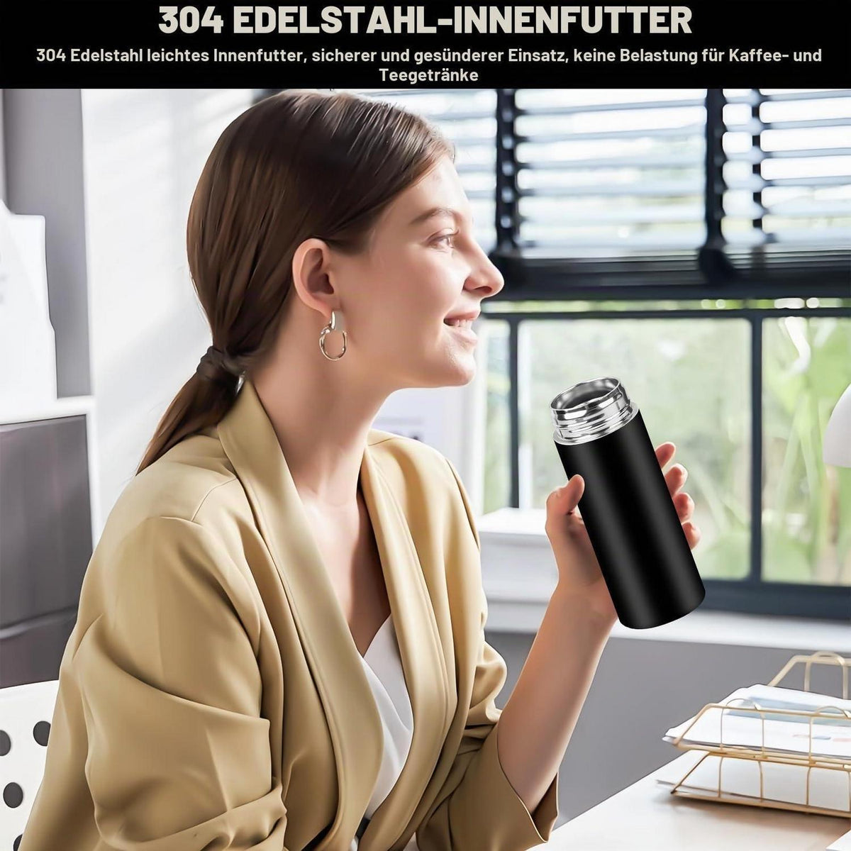 Edelstahl Thermosflasche 2er Set – 120ml Mini Trinkflasche