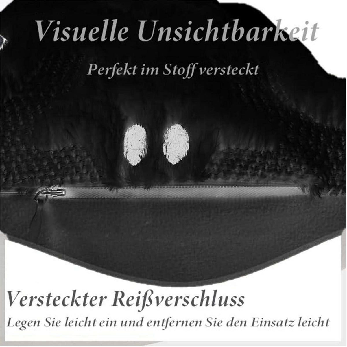 Halloween Kissenbezug 45x45cm Geister Design Schwarz