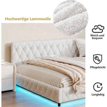 Ausziehbares Schlafsofa 90/180 x 200 cm mit Lattenrost
