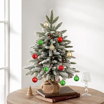 Mini-Weihnachtskugeln 49er Set Rot Grün Gold 3 cm bruchsicher