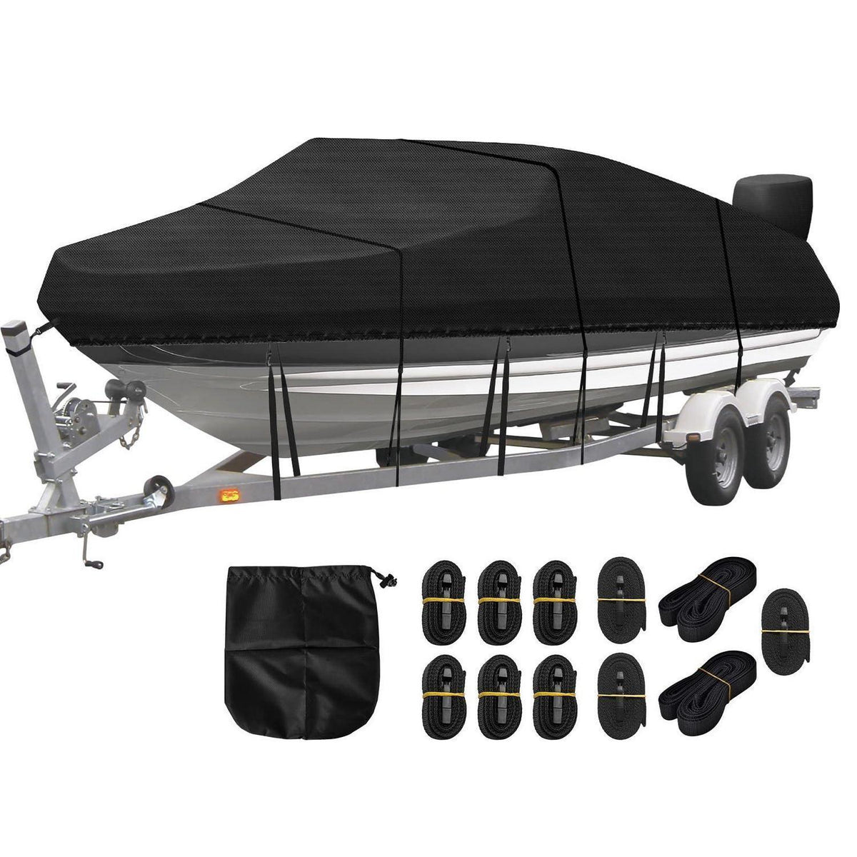 Wasserdichte Bootsplane 11-13ft – Abdeckplane für V-Rumpfboote