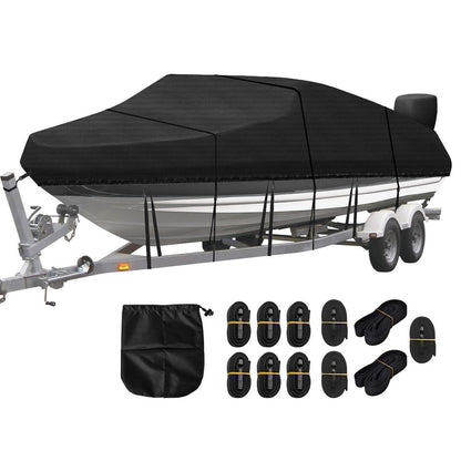 Wasserdichte Bootsplane 17-19ft – Abdeckplane für V-Rumpf Boote