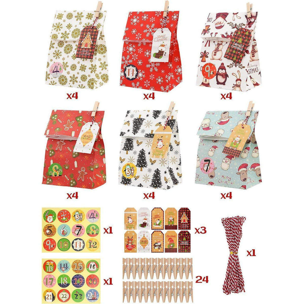 DIY Adventskalender zum Befüllen – Weihnachtskalender Set