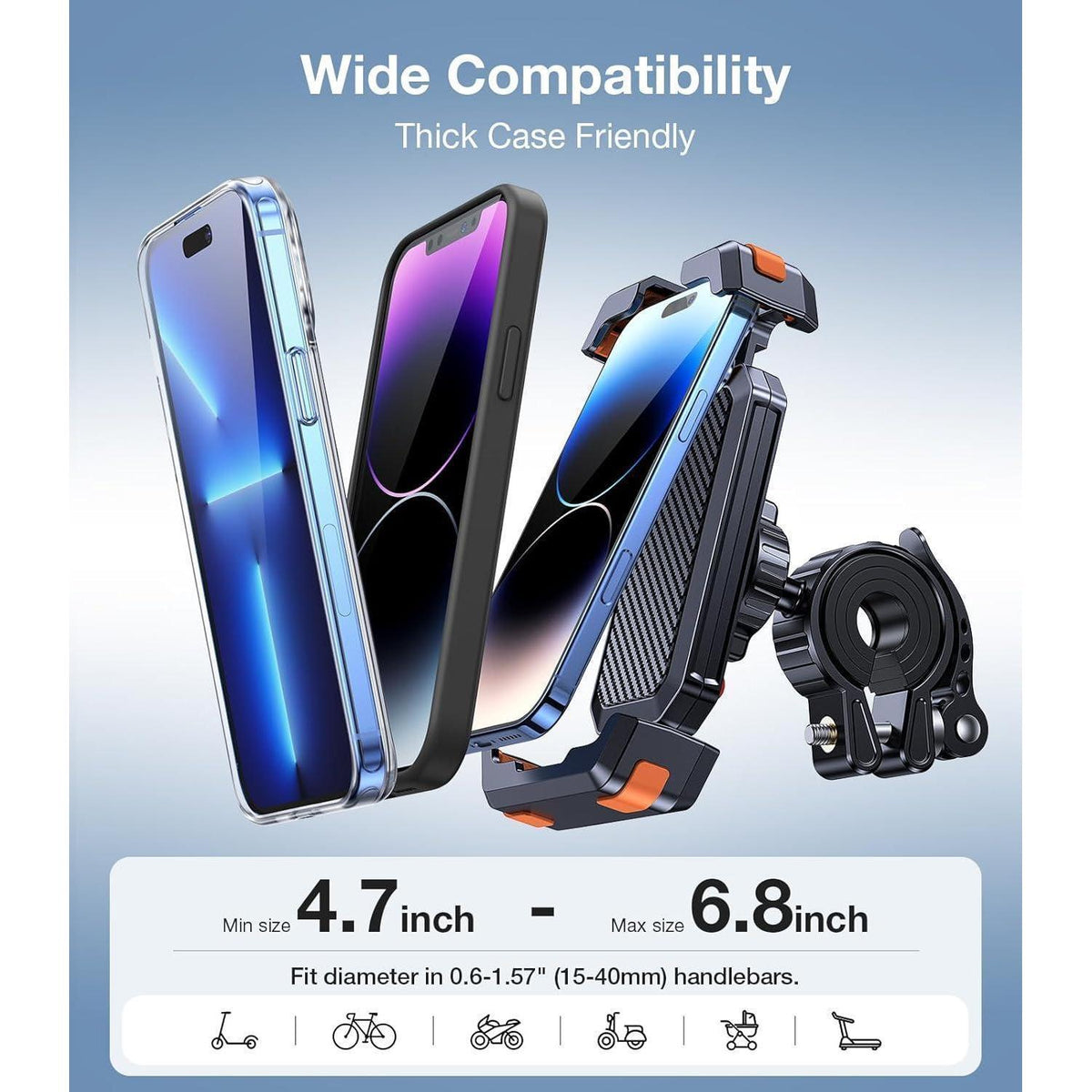 Handyhalterung Fahrrad Lenker – Anti-Shake & 360° Einstellbar