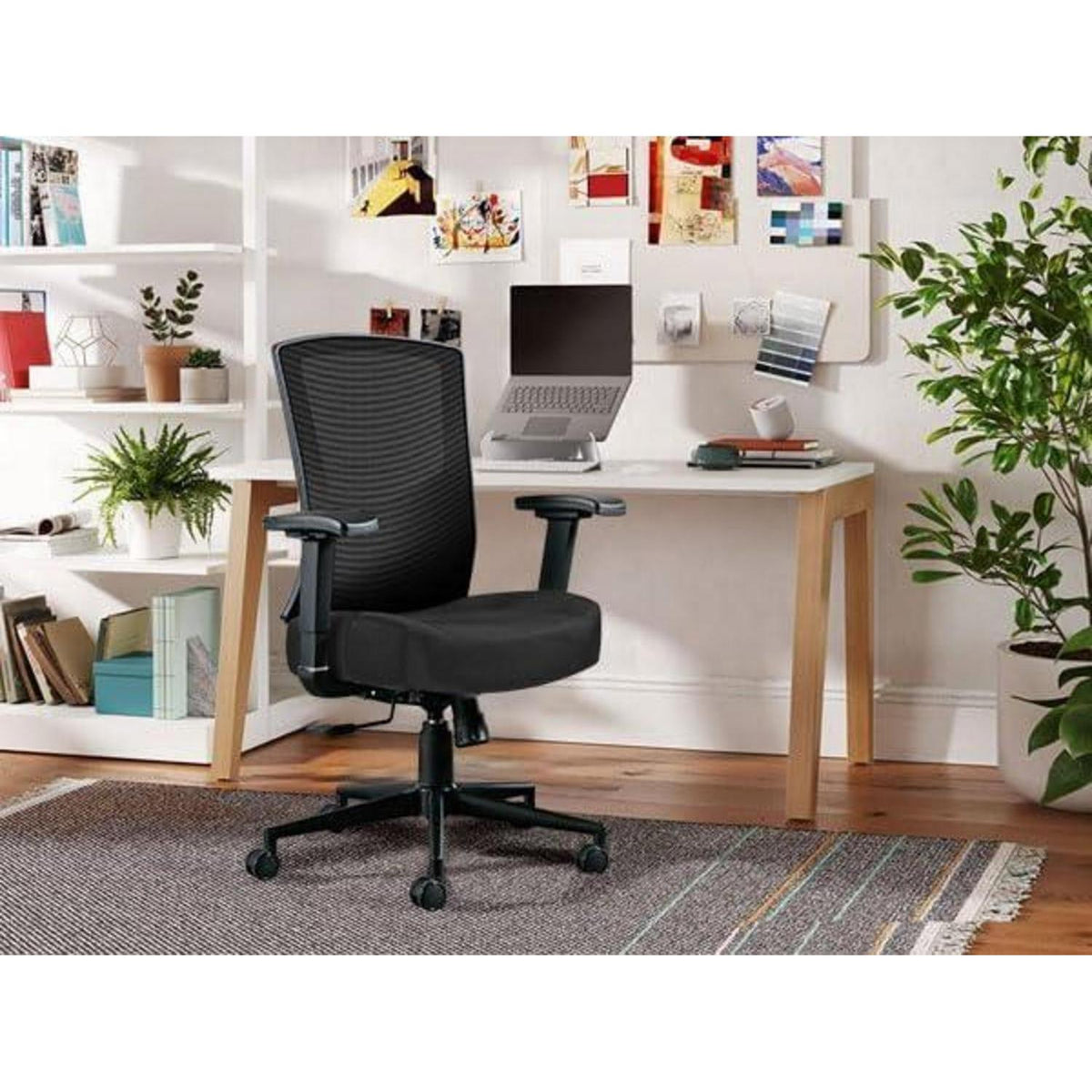 Ergonomischer Bürostuhl 200kg, Mesh, verstellbar, Schwarz