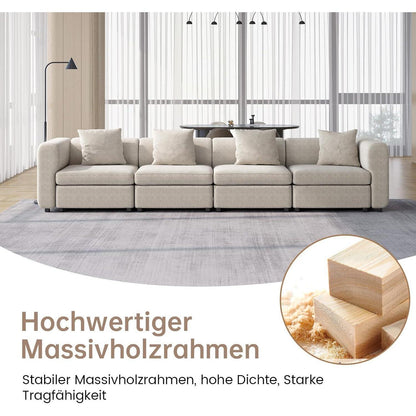 Modulares Stoffsofa 2-Sitzer – Beige, Flexibel & Komfortabel