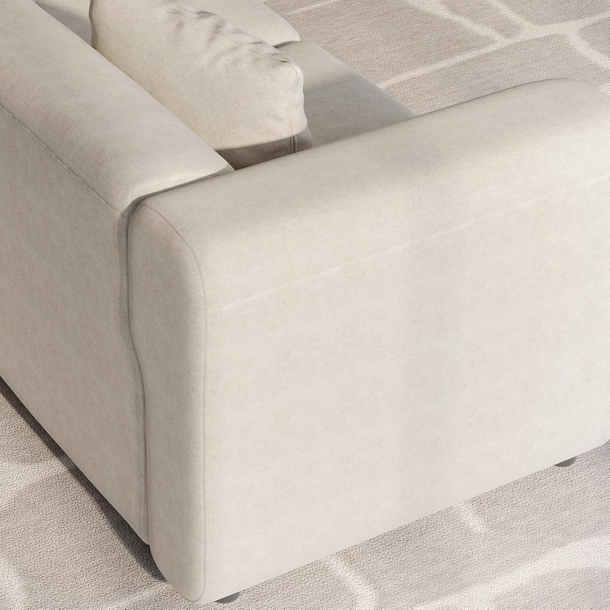 Modulares Stoffsofa 2-Sitzer – Beige, Flexibel & Komfortabel