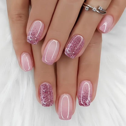 Kurze Press On Nails – 24 Stück French Design Kunstnägel