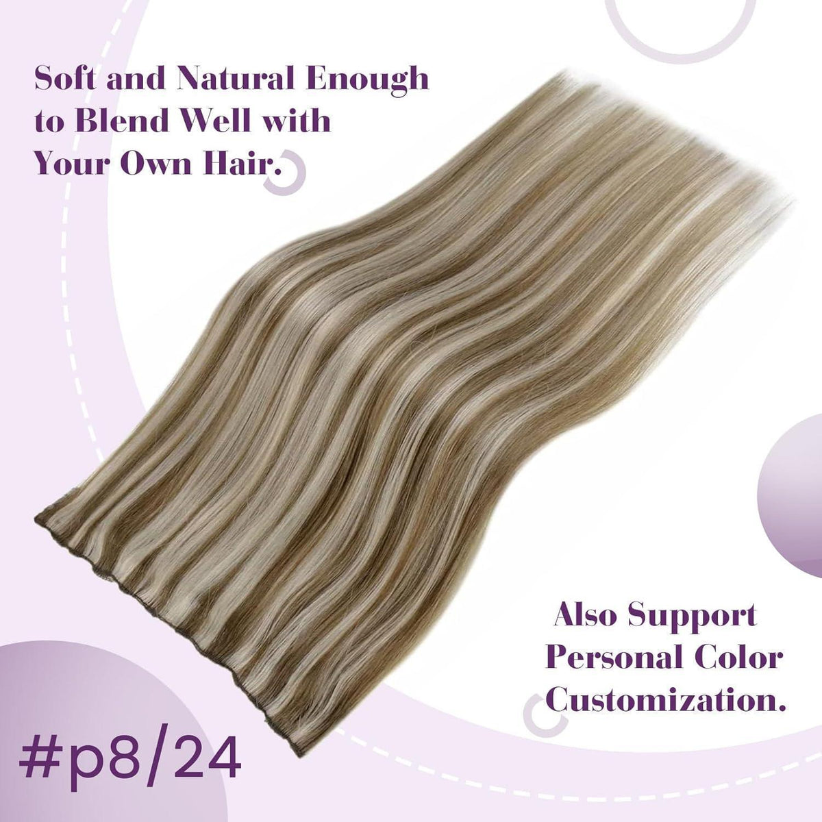Blond Echthaar Wire Extensions – Highlighted Goldbraun & Hellblond