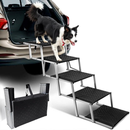 Hundetreppe Klappbar – Gelenkschonende Einstiegshilfe Auto SUV