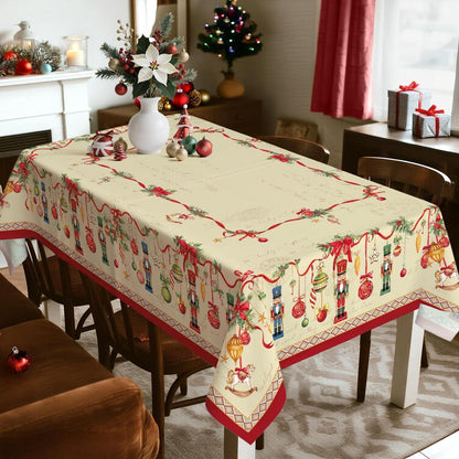 Retro Weihnachten Tischdecke Rechteckig 140x180 cm Nussknacker