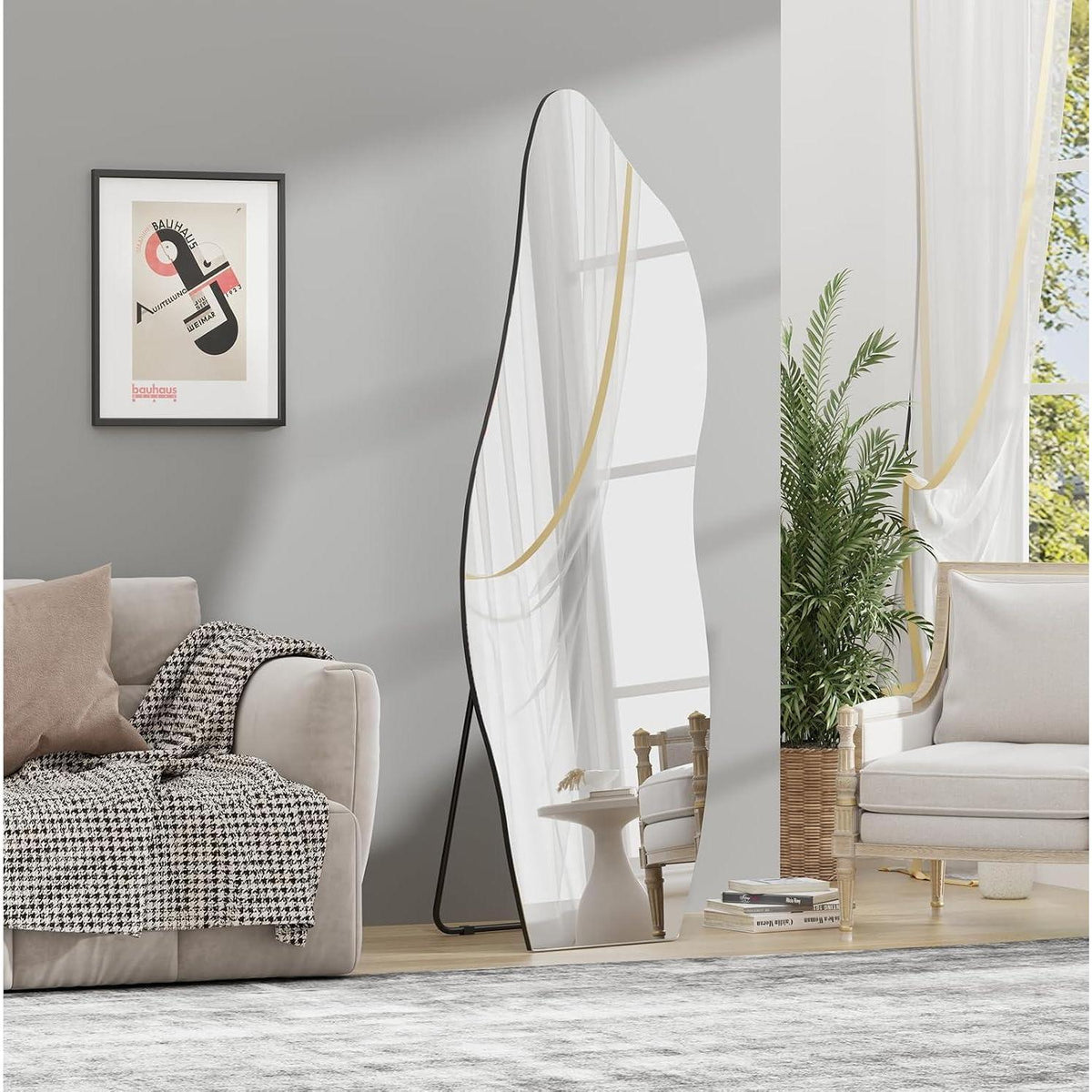 Asymmetrischer Standspiegel 160x60cm – Rahmenloser Wandspiegel Modern