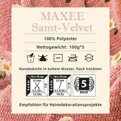 Kuschelwolle Chenille 1000g - Flauschig & Weich zum Häkeln & Stricken