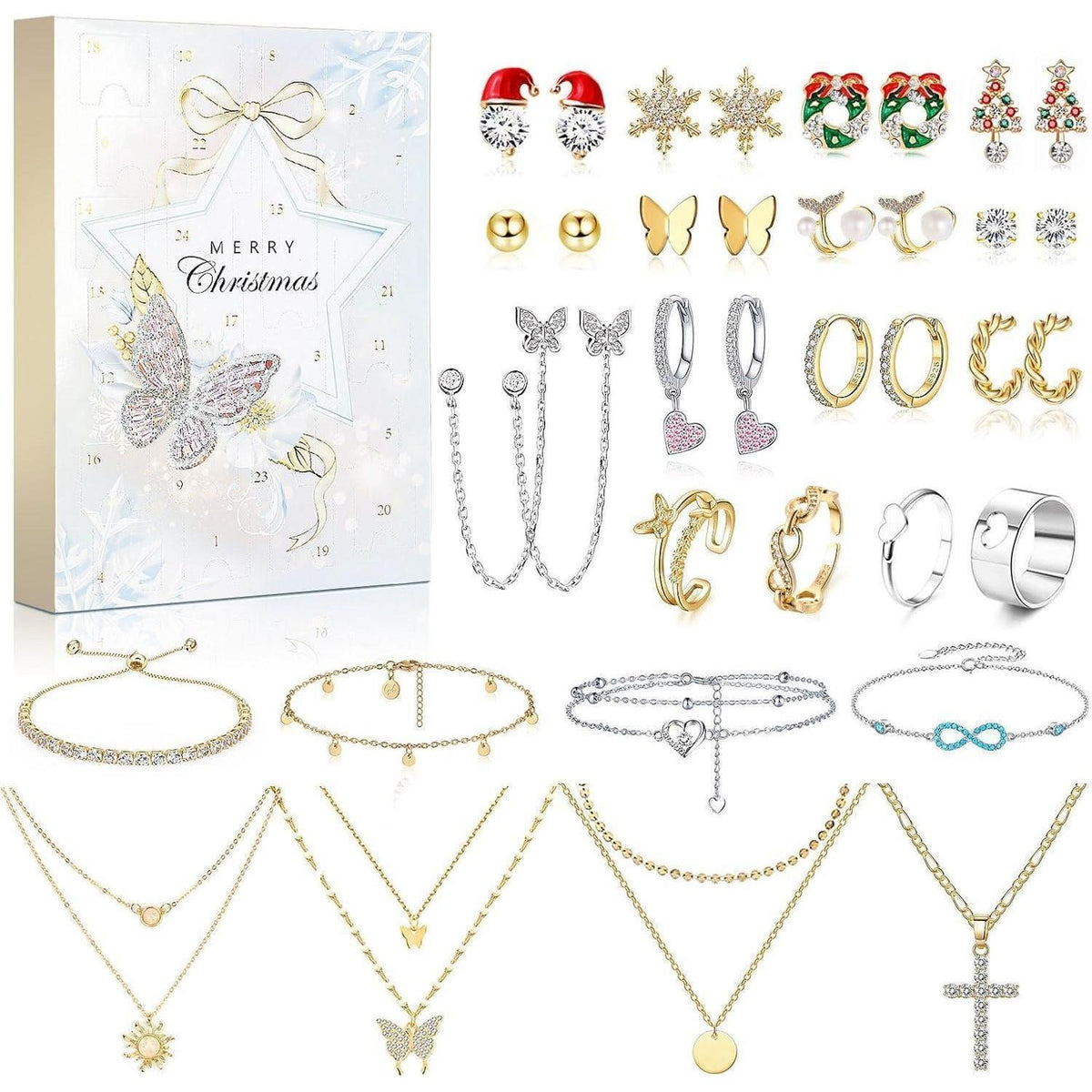 Schmuck Adventskalender 2026 für Damen mit 24 Überraschungen