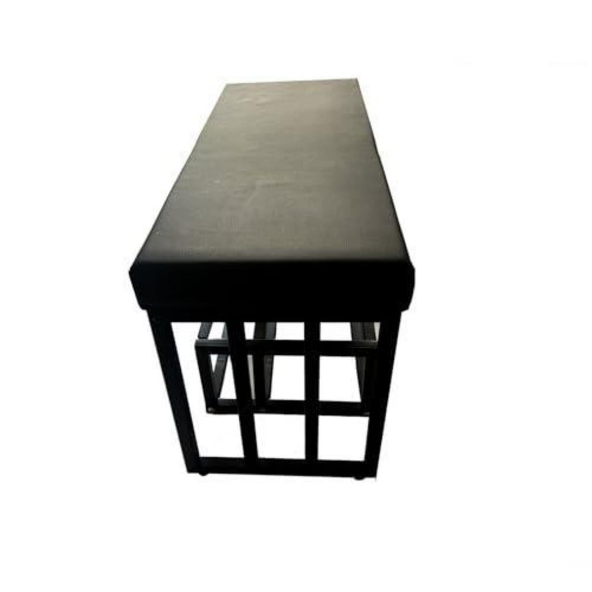 Schuhbank mit Sitzfläche – Schuhregal & Bank Schwarz 120x30x45cm