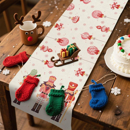 Roter Schneeflocken Tischläufer Weihnachten 40x180cm