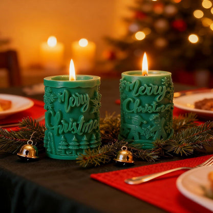 Silikonform Weihnachten: Kerzen & Seife Gießen - Tannenbaum & Schneemann