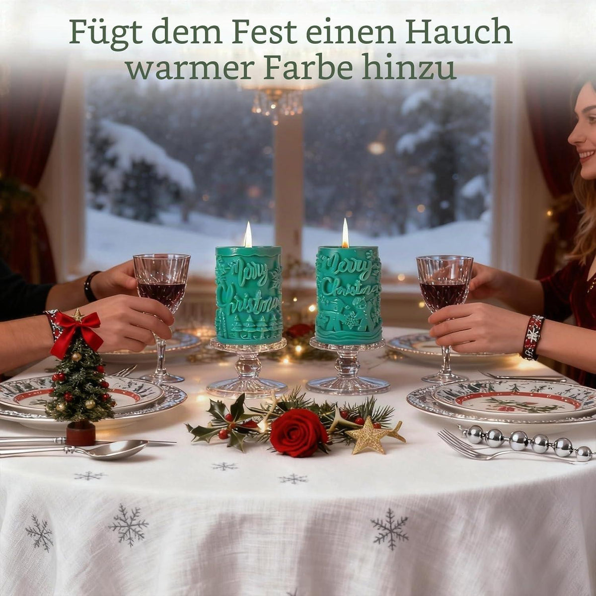 Silikonform Weihnachten: Kerzen & Seife Gießen - Tannenbaum & Schneemann