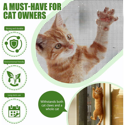 Katzensicherer Fensterschutz – Netz ohne Bohren (100x130cm)