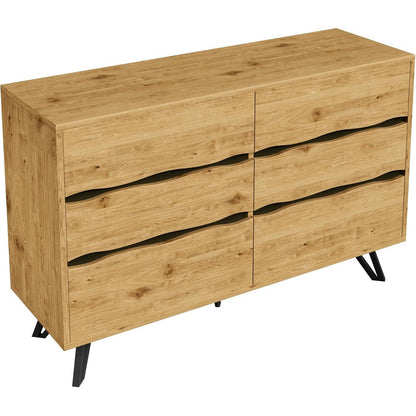 Kleine Kommode mit 6 Schubladen – Schmaler Flur- oder Schlafzimmerschrank