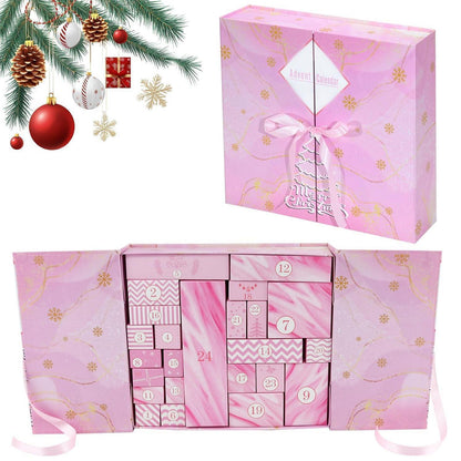Adventskalender zum Befüllen 2025 – Rosa Weihnachtskalender DIY