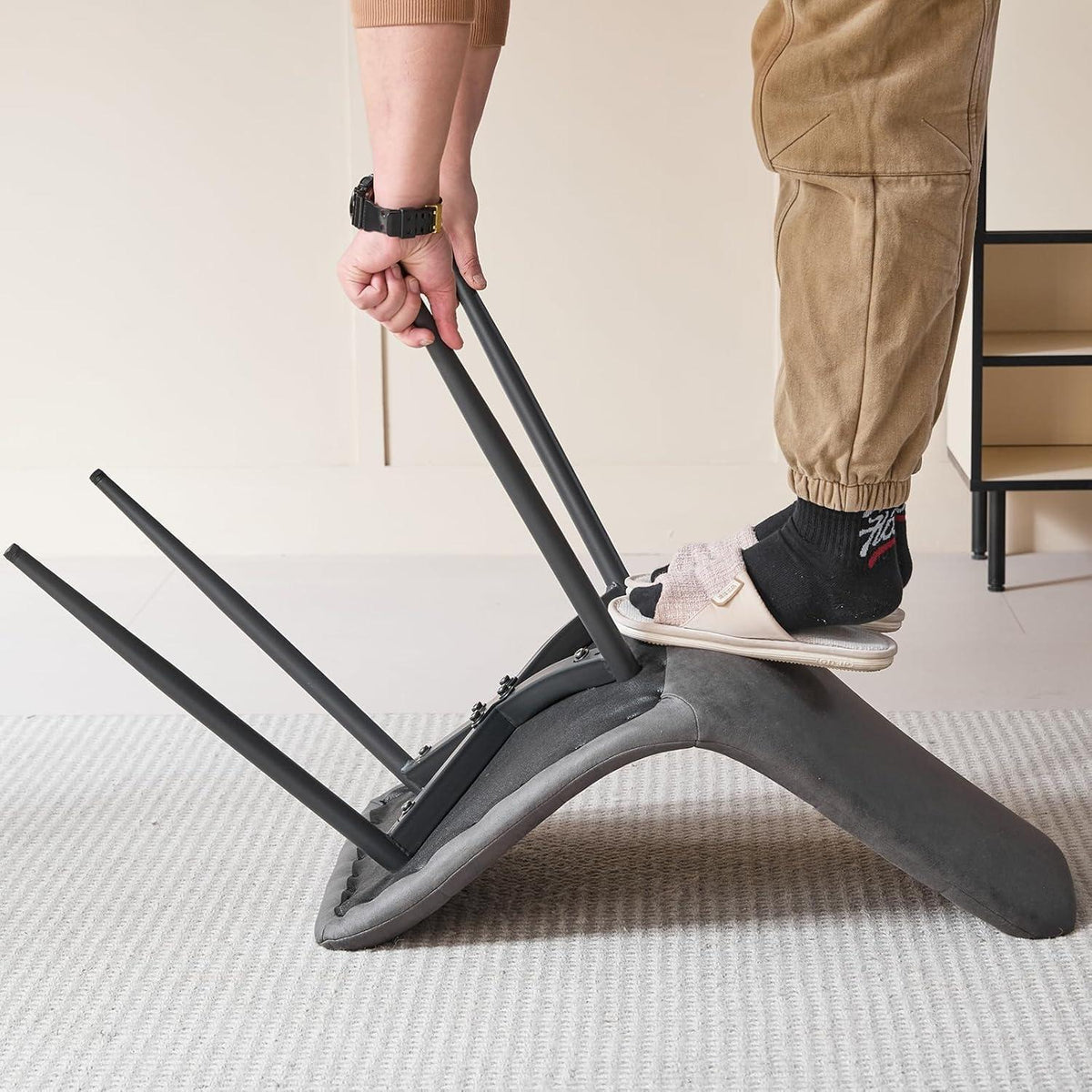 Modernes Esszimmerstuhl-Set 2er-Set Grau – Bequemer Küchenstuhl