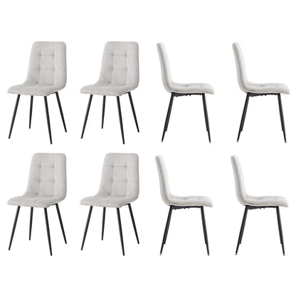 Moderner Esszimmerstuhl Set (8) – Grau Cord Polster
