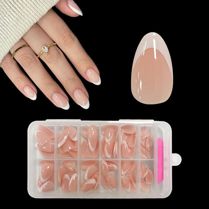 Künstliche French Nails – 120 Stück Mandel Nagelspitzen