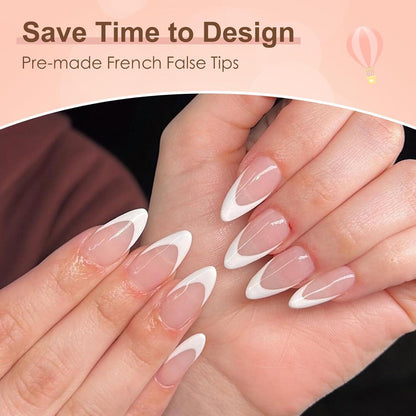 Künstliche French Nails – 120 Stück Mandel Nagelspitzen