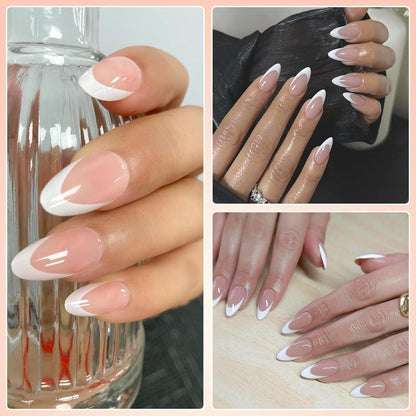 Künstliche French Nails – 120 Stück Mandel Nagelspitzen