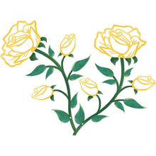 Metall Rosen Wanddeko – Gelbe Rosen Skulptur für Zuhause