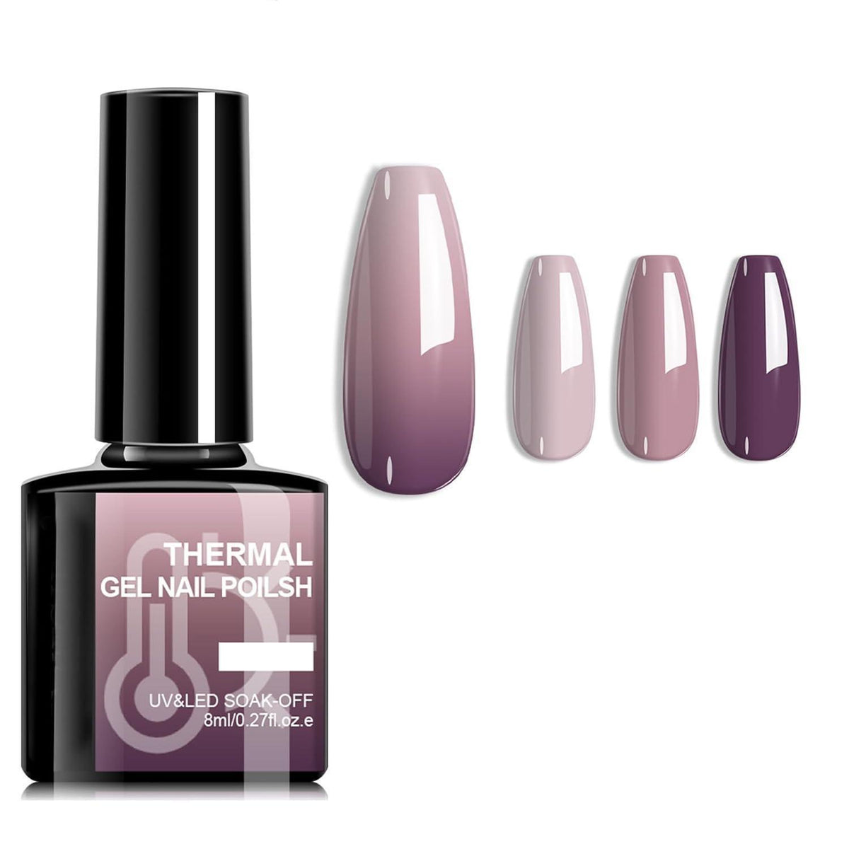 Farbwechsel UV Gel Nagellack Dunkellila - 8ml