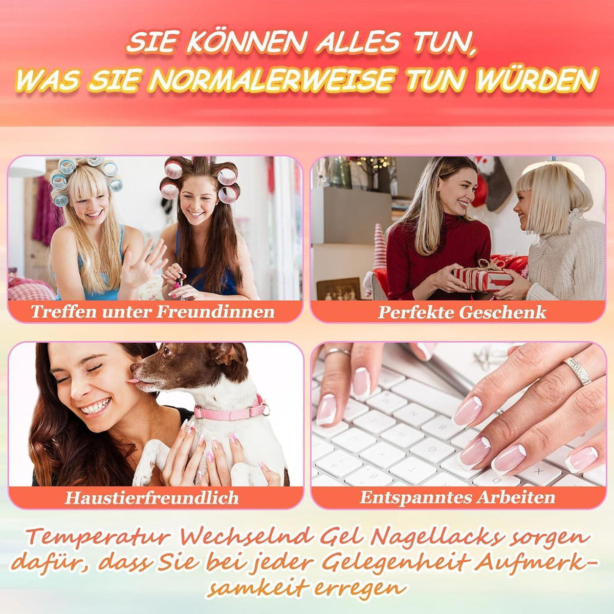 Farbwechselndes Orange UV Gel Nagellack 8ml