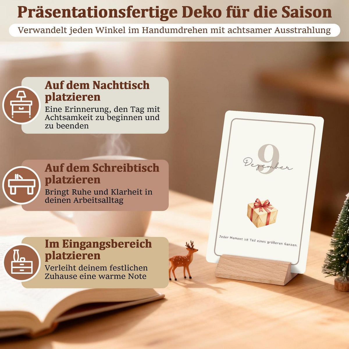 Achtsamkeits-Adventskalender für Frauen mit 24 Affirmationskarten