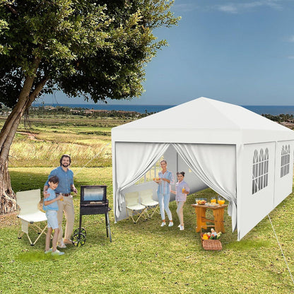 3x6m Wasserdichter Gartenpavillon mit Seitenteilen & Fenstern