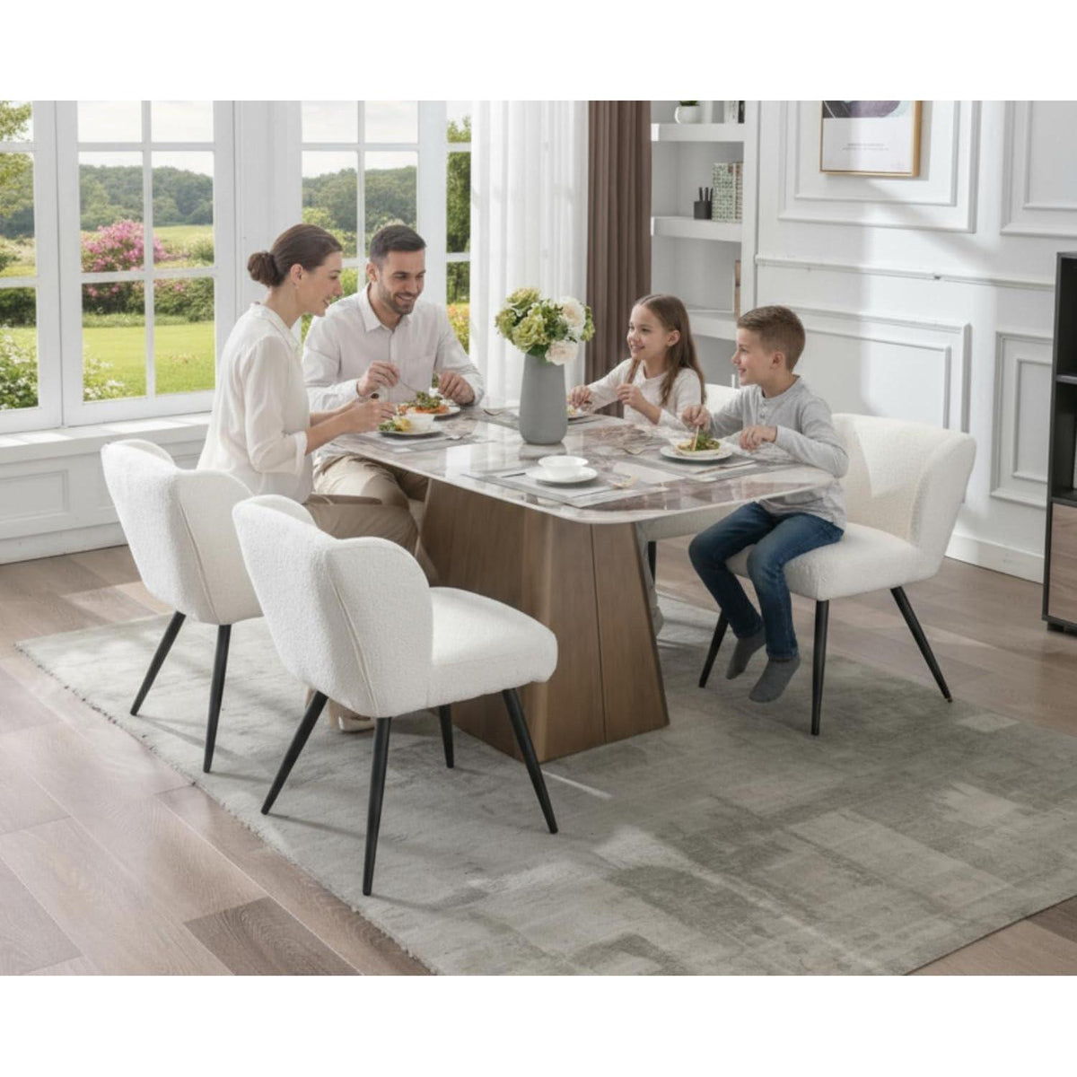 Esszimmerstühle Set 4er – Bequem & Modern Weiß